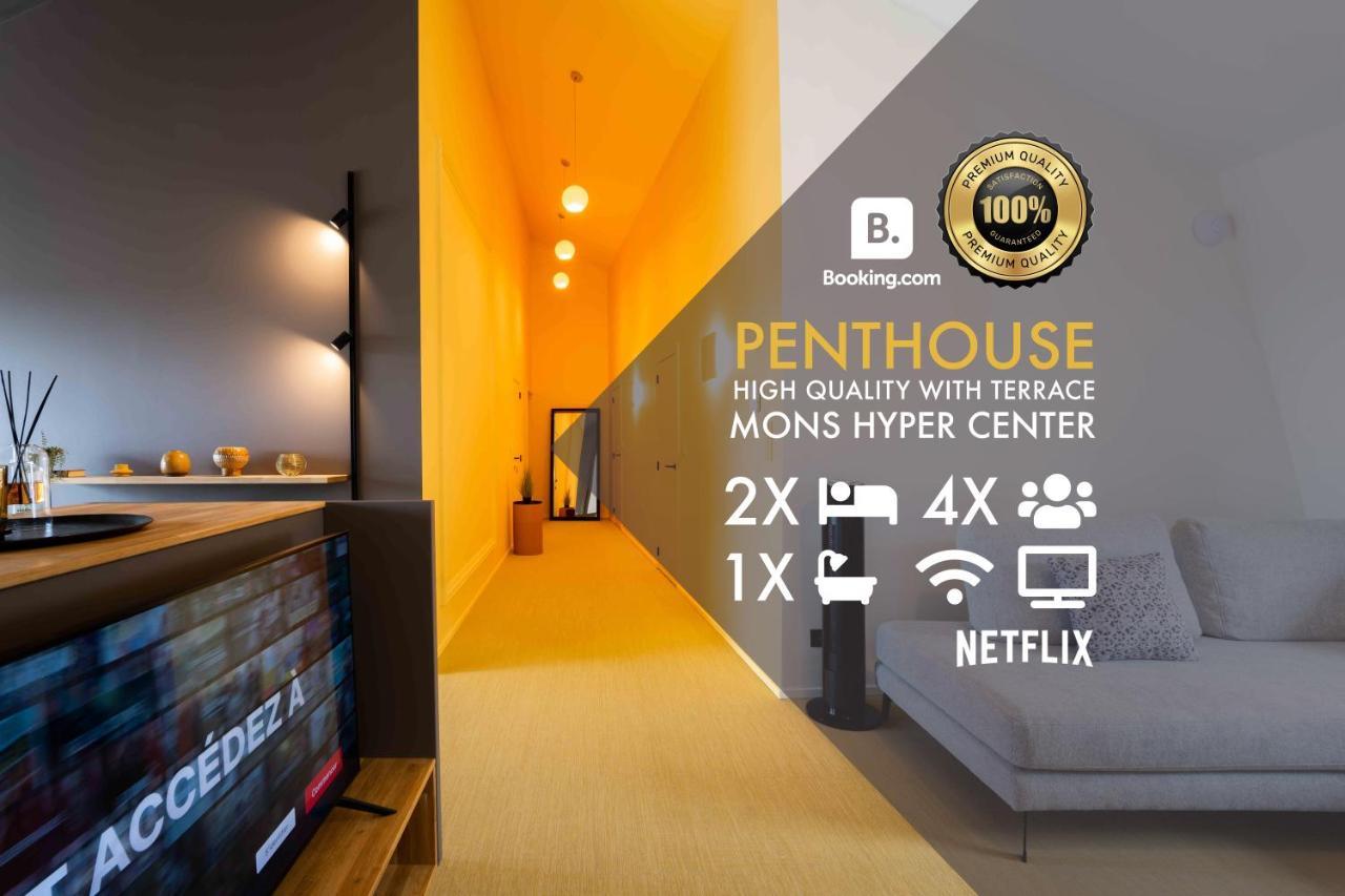 Luxury Penthouse & Terrace - Mons City Center Екстер'єр фото